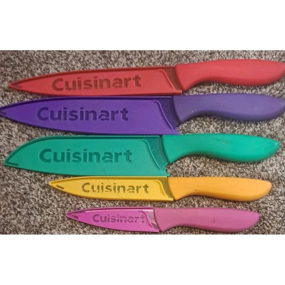 Cuisinart Multicolored 10 Piece Knife Set With Covers Kitchencore Chefcore